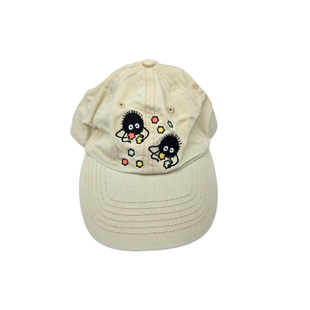 Studio Ghibli Spirited Away Dad Hat OSFM Cream Soot Sprites Embroidered Cap